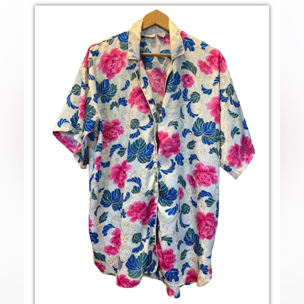 Victoria’s Secret Gold Label Women Nightshirt M/L Vintage Floral READ